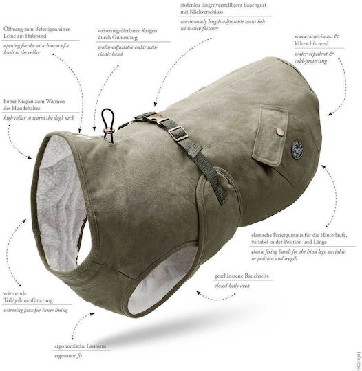 Hunter Hundemantel Mehrfarbig mit Rückenlänge 55 cm.