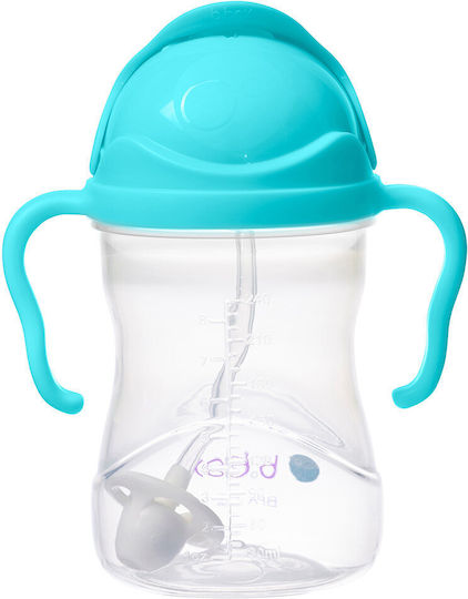 B.Box Baby Cup with Handles and Straw made of Plastic Turquoise 240ml for 6m+m+