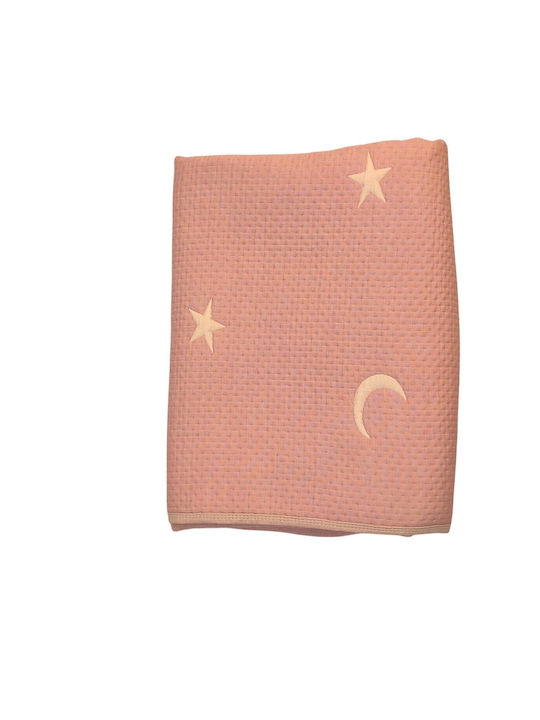 Double Sided Cotton Baby Quilt 100x110cm Pink