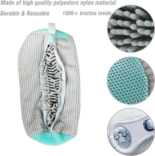 Schuhwaschbeutel Quandes Innenbürsten 360° Reinigung Waschen Trocknen Transport Aufbewahrungsbeutel Schuhe Langlebiges Premium-Polyester Wiederverwendbar Tragbar Widerstandsfähig 19x39 cm Grau Schuhwaschbeutel Quandes Innenbürsten 360° Reinigung Waschen Trocknen Transport Aufbewahrungsbeutel Schuhe Langlebiges Premium-Polyester Wiederverwendbar Tragbar Widerstandsfähig 19x39 cm Grau