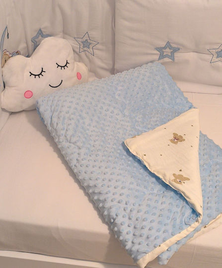 Одеяло за бебешко легло Mia Home Bubbles небесно синьо 110x140 Одеяло за бебешко легло Mia Home Bubbles небесно синьо 110x140
