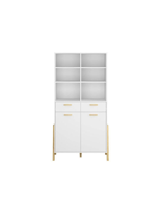 Βιβλιοθήκη Belle Λευκό 102.5x41x197εκ.