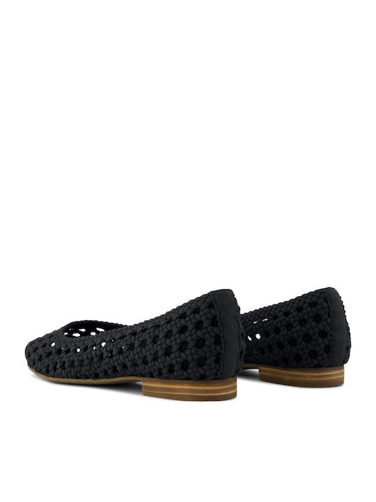 Briella Gewebte Basket Ballerina Damen Ballerinas Schwarz
