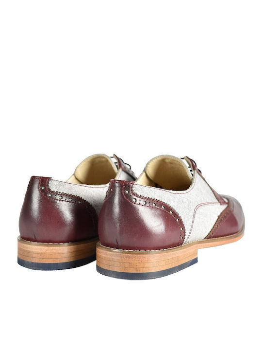 Leder Herren Oxfords Burgundisch