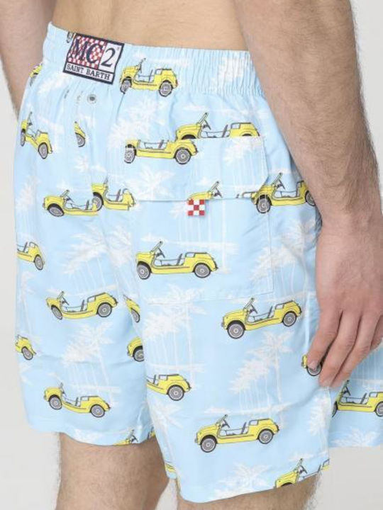 Gustavia Herren Badebekleidung Shorts Hellblau mit Mustern