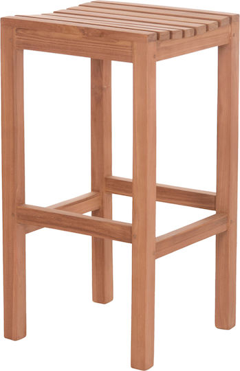 Hocker Bar mit Rückenlehne Hölzernes Nikol Natural 40x40x77cm