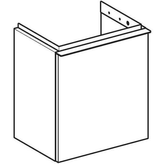 Geberit Πάγκος χωρίς Νιπτήρα Μ37xΒ27.9xΥ41.5cm Καφέ Oak
