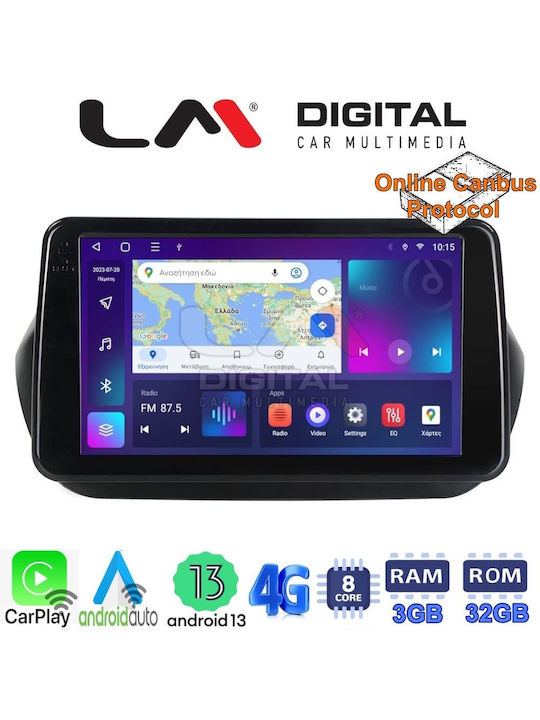 LM Digital Auto-Audiosystem für Peugeot Bipper Fiat Fiorino Citroen Nemo 2008> (Bluetooth/USB/WiFi/GPS/Apple-Carplay/Android-Auto)