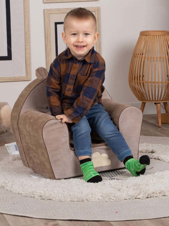 Kids Armchair with Armrests Gray 42x52x32cm