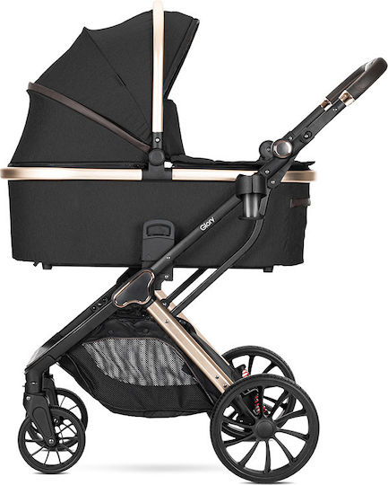 Lorelli Glory Adjustable 2 in 1 Baby Stroller Suitable from 6+ Months Black 22kg