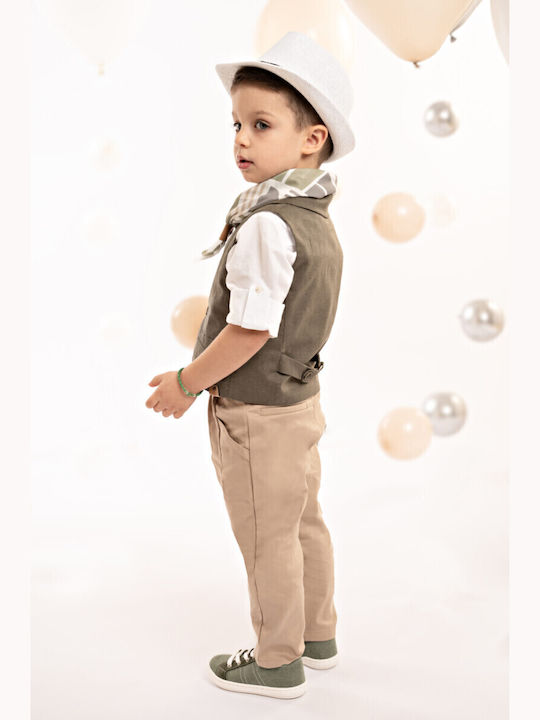 Costum de botez pentru băiat Olive-Bej 125.08.8280 Baby Bloom Bbm-125-08-8280 Costum de botez pentru băiat Olive-Bej 125.08.8280 Baby Bloom Bbm-125-08-8280