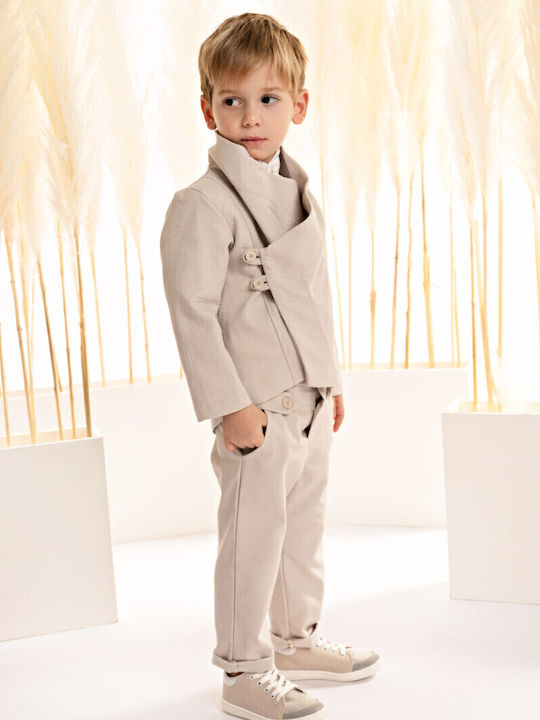 Baptism Suit for Boy Grey 125.13.9900 Baby Bloom Bbm-125-13-9900