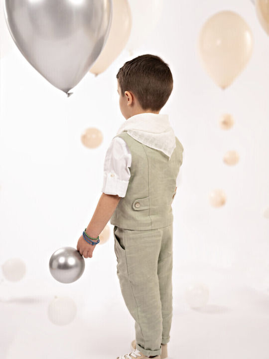 Baptism Suit for Boy Green 125.19.8270 Baby Bloom Bbm-125-19-8270