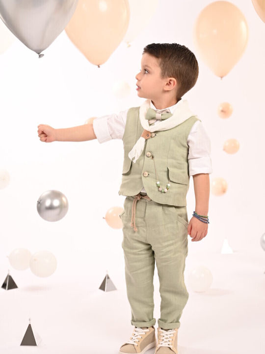 Baptism Suit for Boy Green 125.19.8270 Baby Bloom Bbm-125-19-8270