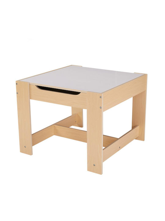 Kids Table and Chairs Set for Painting Beige U-Grow