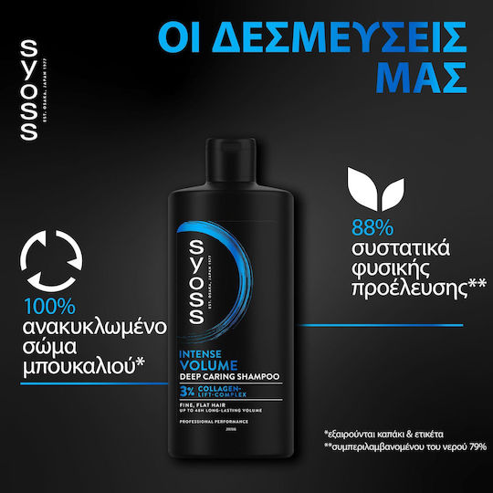Syoss Volume Lift Шампоан Натрупване На Маса За Всички Типове Косата 440мл