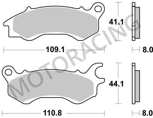 SBS Motorcycle Brake Pads Std Fr for Daytona Sprinter 125 Triumph Daytona Yamaha TT
