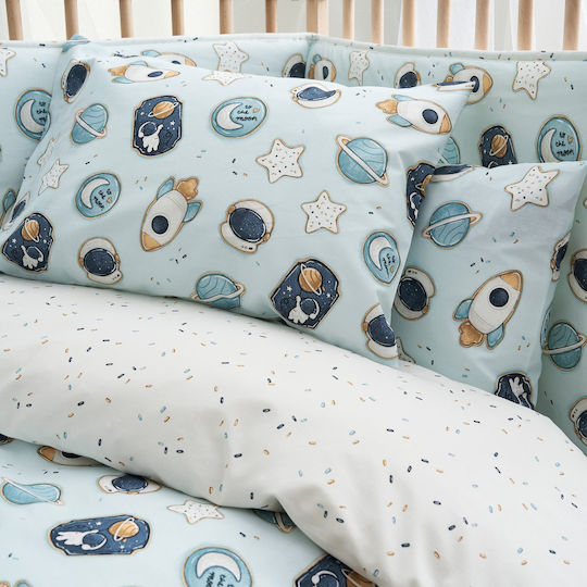 Vesta Home Cosmic Standard Inside Light Blue Crib Bumper 40x195cm