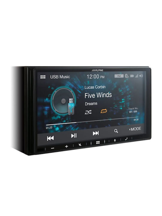 Alpine Auto-Audiosystem 2DIN (Bluetooth/USB/WiFi/GPS/Apple-Carplay/Android-Auto) mit Touchscreen 7"