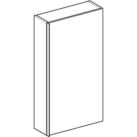 Geberit Bathroom Cabinet L45xW17.4xH82cm Black