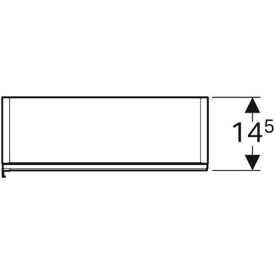 Geberit Bathroom Cabinet L45xW17.4xH82cm Black