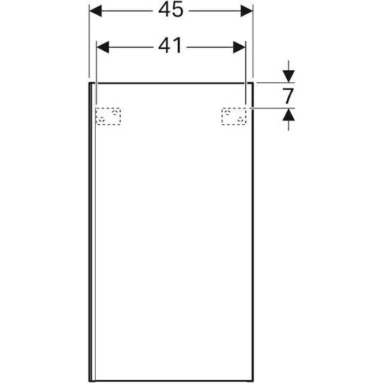 Geberit Bathroom Cabinet L45xW17.4xH82cm Black