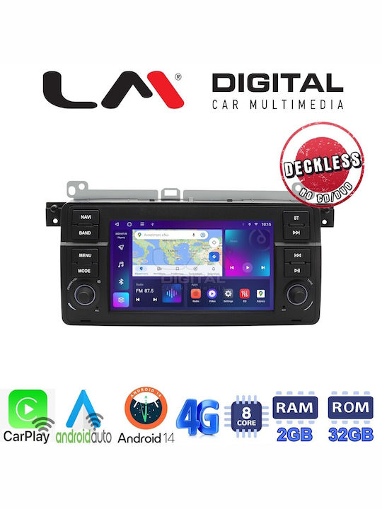 LM Digital Car Audio System for BMW Series 3 (E46) 1998 > 2006 (Bluetooth/USB/WiFi/GPS/Apple-Carplay/Android-Auto)