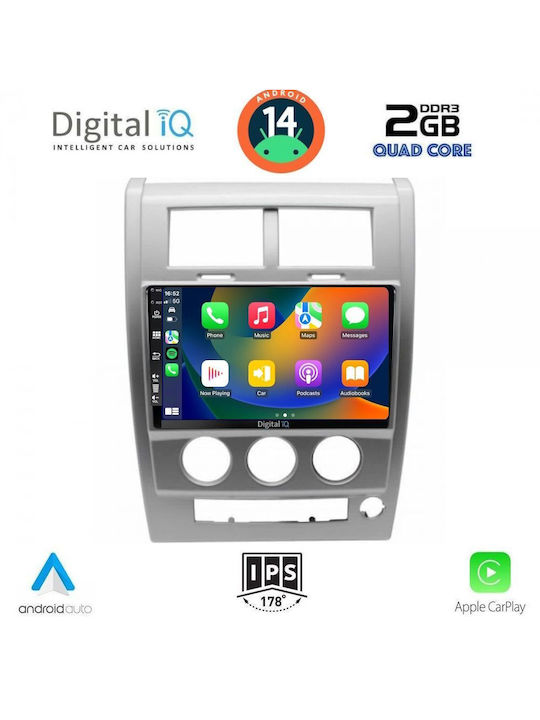 Digital IQ Sistem Audio Auto pentru Jeep Cherokee / Libertate 2007-2014 (Bluetooth/USB/AUX/WiFi/GPS/Apple-Carplay/Android-Auto) cu Ecran Tactil 10"