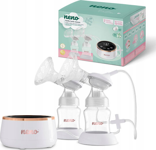 Neno Pompa de sân dublă electrică Funcționează cu baterie Auriu 150ml