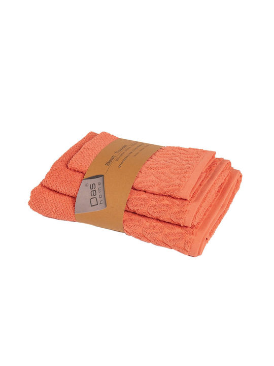 Das Home Bath Towel Set 3pcs 0787 Coral Weight 550gr/m²