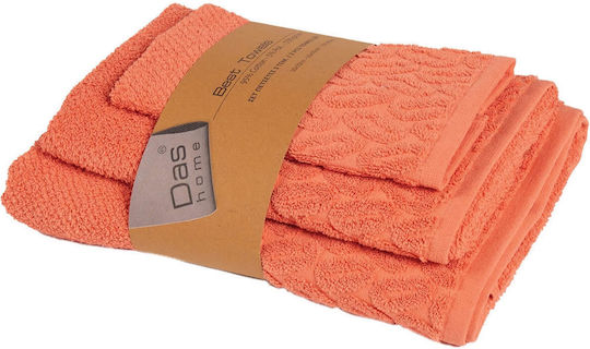 Das Home Bath Towel Set 3pcs 0787 Coral Weight 550gr/m²