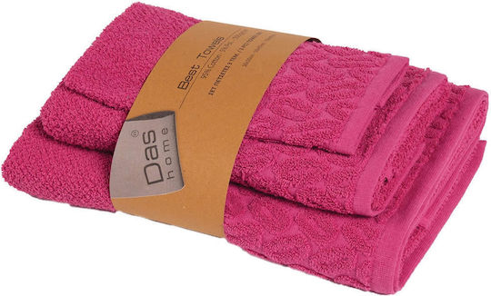 Das Home Bath Towel Set 3pcs 0786 Fuschia Weight 550gr/m²