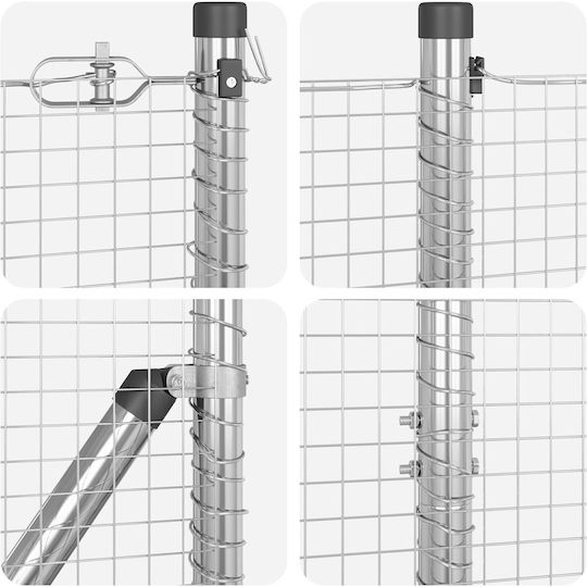 vidaXL Wire Fencing Galvanized Set Silver 1x25m (per meter)