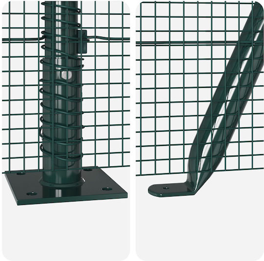 vidaXL Wire Fencing with PVC Coating Set Green 0.4x50m