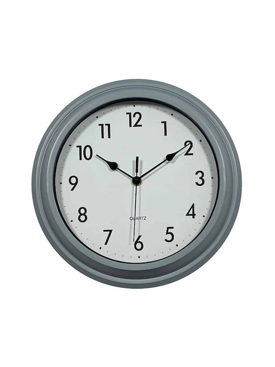 Ankor Wall Clock Plastic Gray Various Colors)