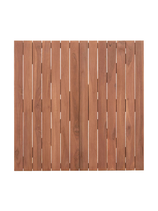 HomeMarkt Square Table Surface made of Solid Wood Natural 70x70x4cm HM18136 1pcs