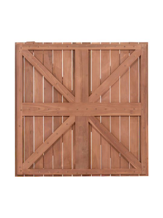 HomeMarkt Square Table Surface made of Solid Wood Natural 70x70x4cm HM18136 1pcs