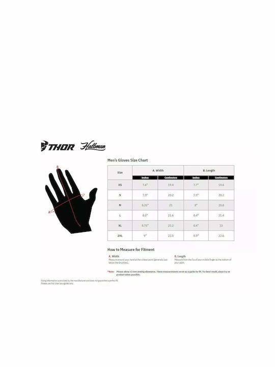 Thor Launchmode Men's Motocross Gloves Black