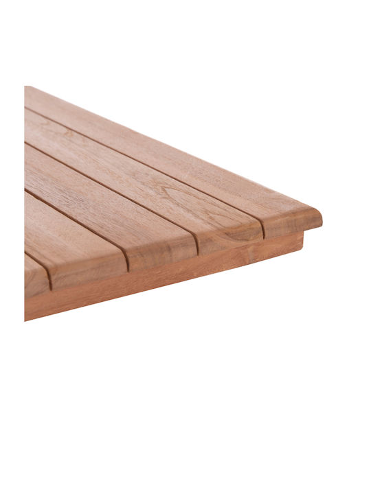 HomeMarkt Pătrată Suprafața mesei din Lemn Masiv Natural 60x60x4cm HM18135 1buc