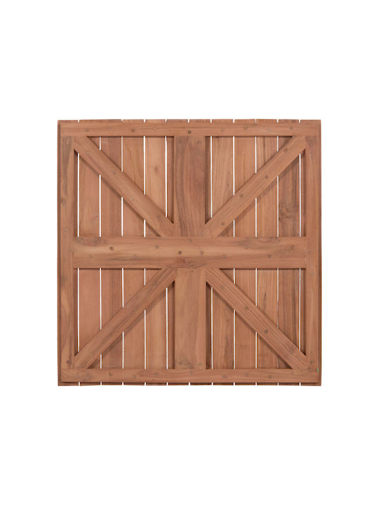 HomeMarkt Pătrată Suprafața mesei din Lemn Masiv Natural 60x60x4cm HM18135 1buc