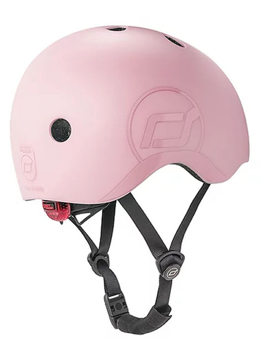Scoot & Ride Kids' Helmet for City Bike Pink with LED Light