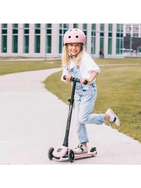 Scoot & Ride Kids' Helmet for City Bike Pink with LED Light