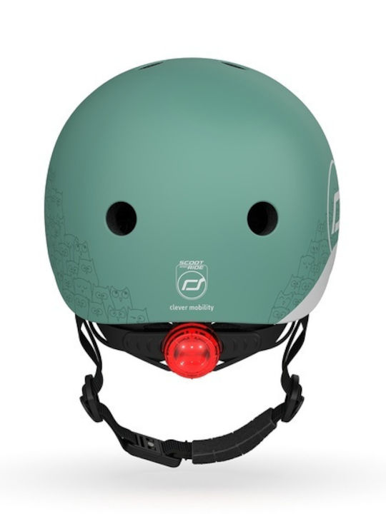 Scoot & Ride Reflective Forest Παιδικό Κράνος για Πατίνι Πράσινο