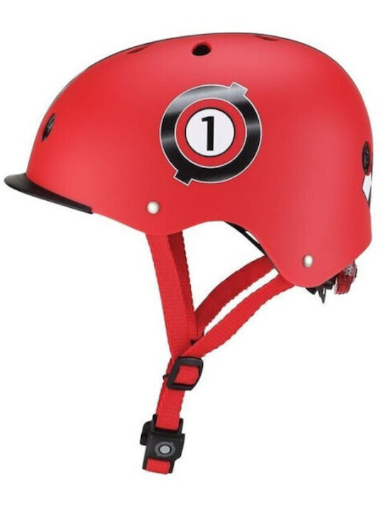 Globber Elite Lights Kids' Helmet for City Bike Red