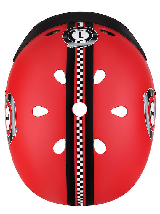 Globber Elite Lights Kids' Helmet for City Bike Red