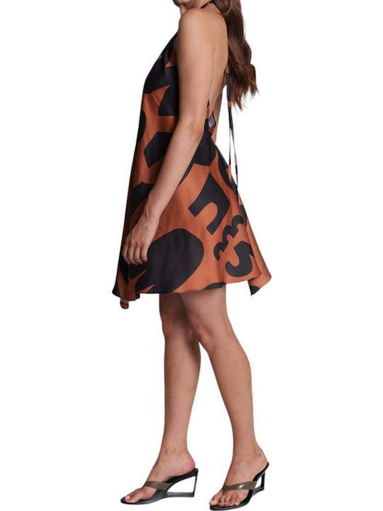 Mini Σεμιζιέ Φόρεμα Brown