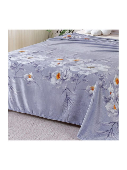 Pucioasa Cocolino Double Blanket 200x230cm Floral Print