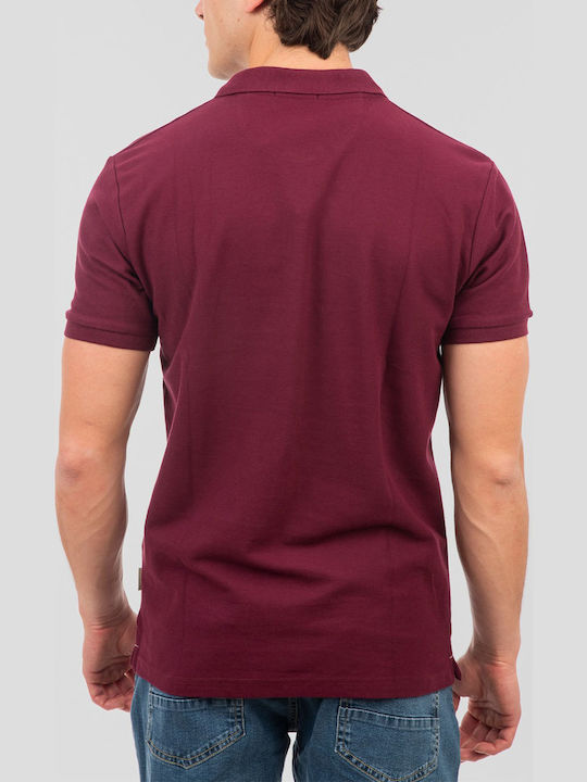 Polo Short Sleeve Blouse Dark Raspberry