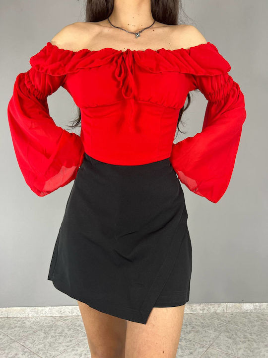 Γυναικείο Καλοκαιρινό Crop Top Κοκκινο