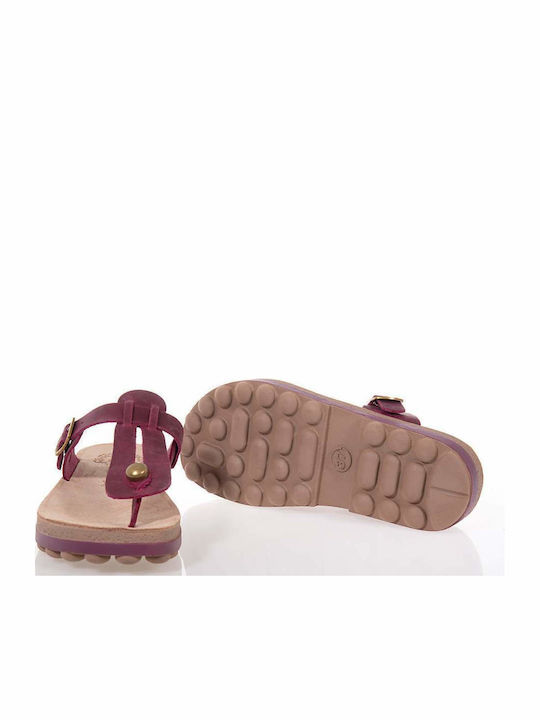 Fantasy Mirabella Leather Women's Flat Sandals Cherry Brush